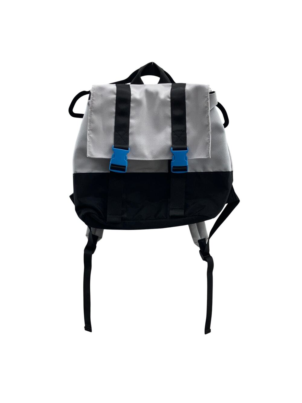 Original Use Target Gray Black Blue Canvas Buckle Flap Lightweight Backpack Bag